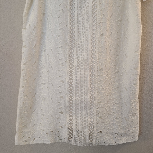 Anthro/HD in Paris Lace & Eyelet Shift Dress - Picture 4 of 7